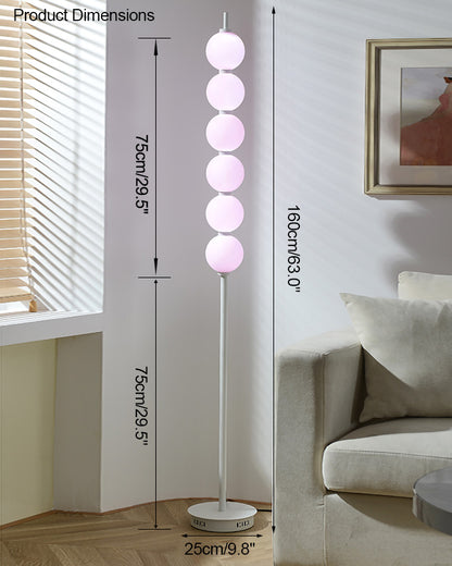 WOMO Colorful Stacked Ball Dimmable Corner Floor Lamp-WM7071