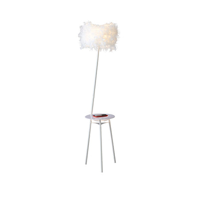 WOMO Dimmable Feather Tripod Floor Lamp with Tray-WM7058