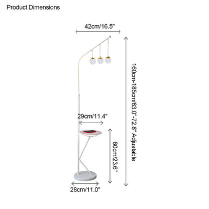 WOMO Dimmable Globe Tall Floor Lamp with Tray-WM7060