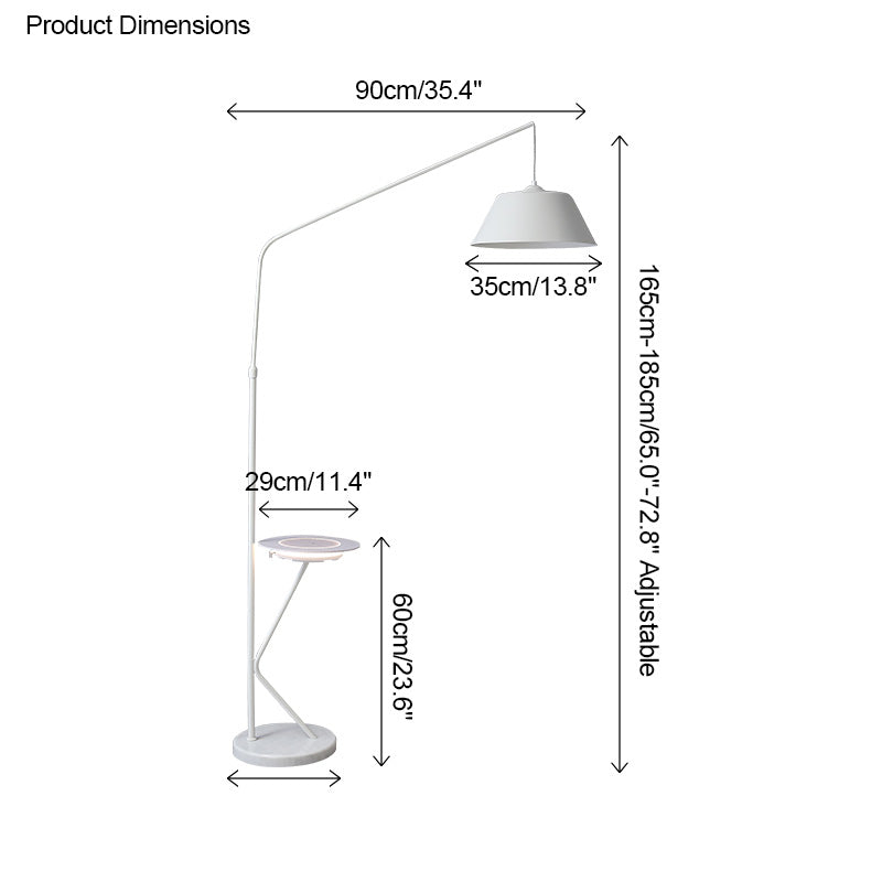 WOMO Dimmable Hanging Floor Lamp with Charging Tray-WM7059