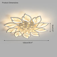WOMO Big Flower Crystal Flush Mount Ceiling Light-WM1107