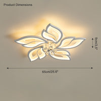 WOMO Big Flower Crystal Flush Mount Ceiling Light-WM1107