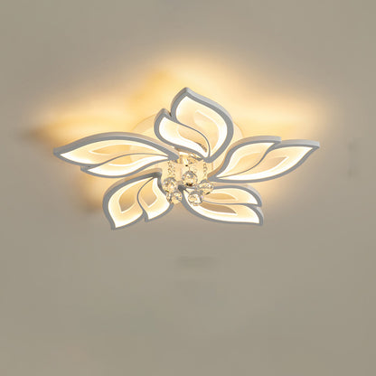 WOMO Big Flower Crystal Flush Mount Ceiling Light-WM1107