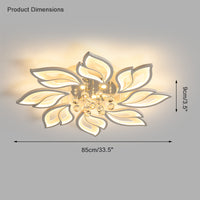 WOMO Big Flower Crystal Flush Mount Ceiling Light-WM1107