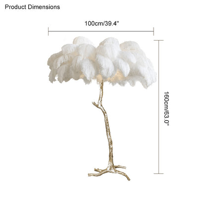 WOMO Feather Palm Tree Floor Lamp-WM7000