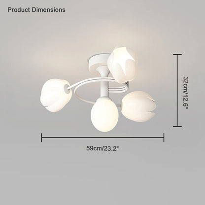 WOMO Fancy Magnolia Flower Ceiling Light-WM1045