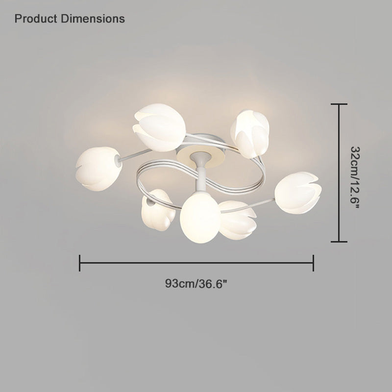 WOMO Fancy Magnolia Flower Ceiling Light-WM1045