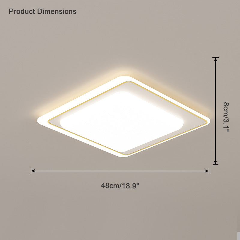 WOMO Geometric Flat Flush Mount Ceiling Light-WM1054