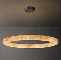 WOMO Lisse Ring Alabaster Chandelier - Rivage