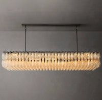 WOMO Clear Murano Glass Rectangular Chandelier - Chiara
