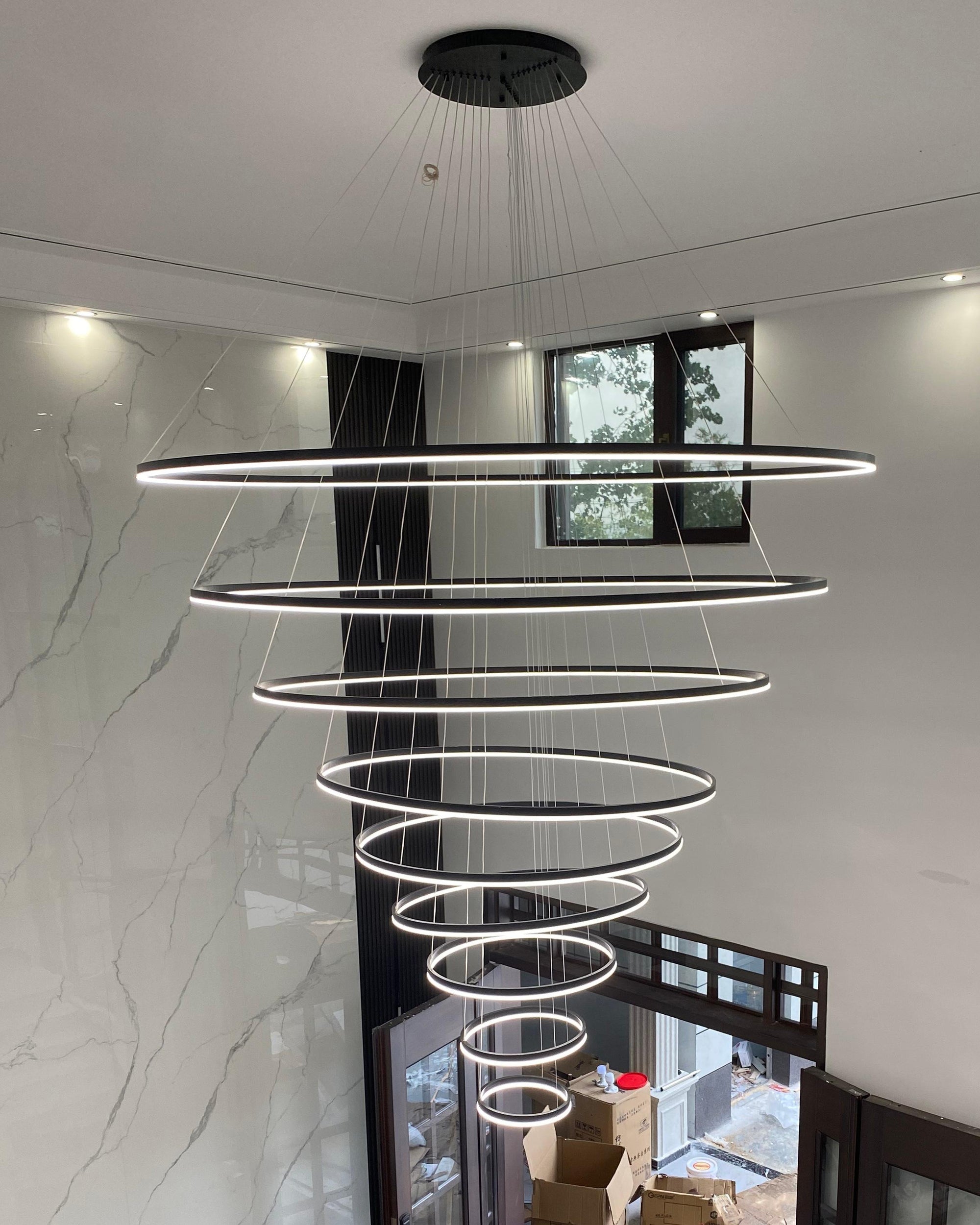 WOMO Tiered Ring LED Chandelier-WM2159