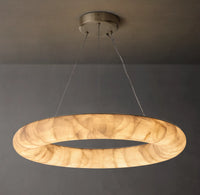 WOMO Lisse Ring Alabaster Chandelier - Rivage
