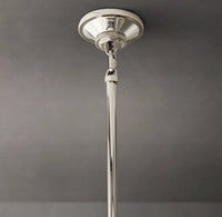 WOMO 10 Inch Ribbed Glass Dome Pendant Light - Machinist