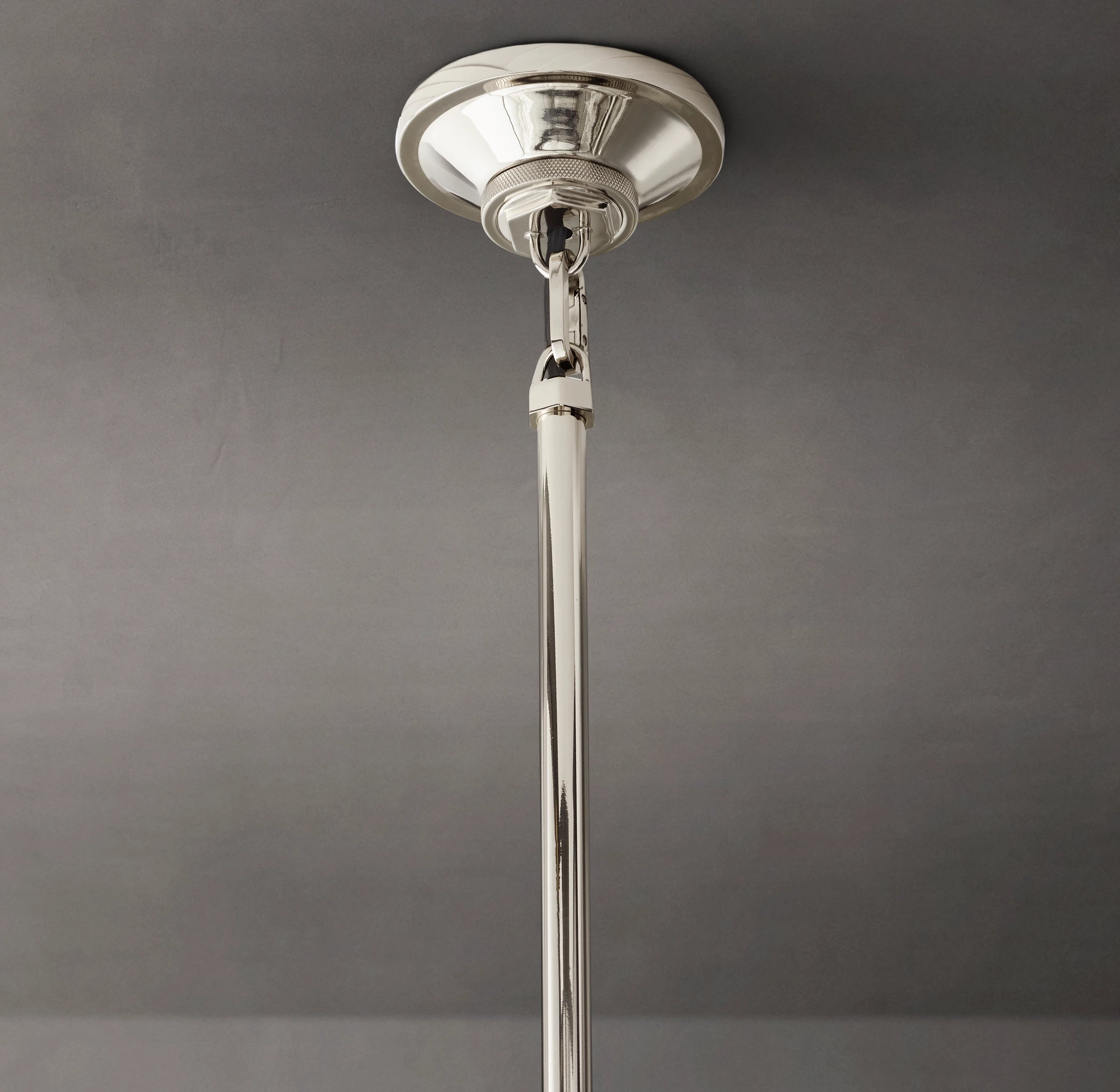WOMO 10 Inch Ribbed Glass Dome Pendant Light - Machinist
