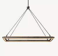 WOMO Forged Iron Rectangular LED Chandelier - Peralta
