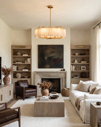 WOMO Round Alabaster Chandelier-WM2390a