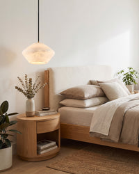 WOMO Flying Saucer Alabaster Pendant Light-WM2840