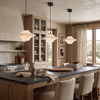 WOMO Flying Saucer Alabaster Pendant Light-WM2878