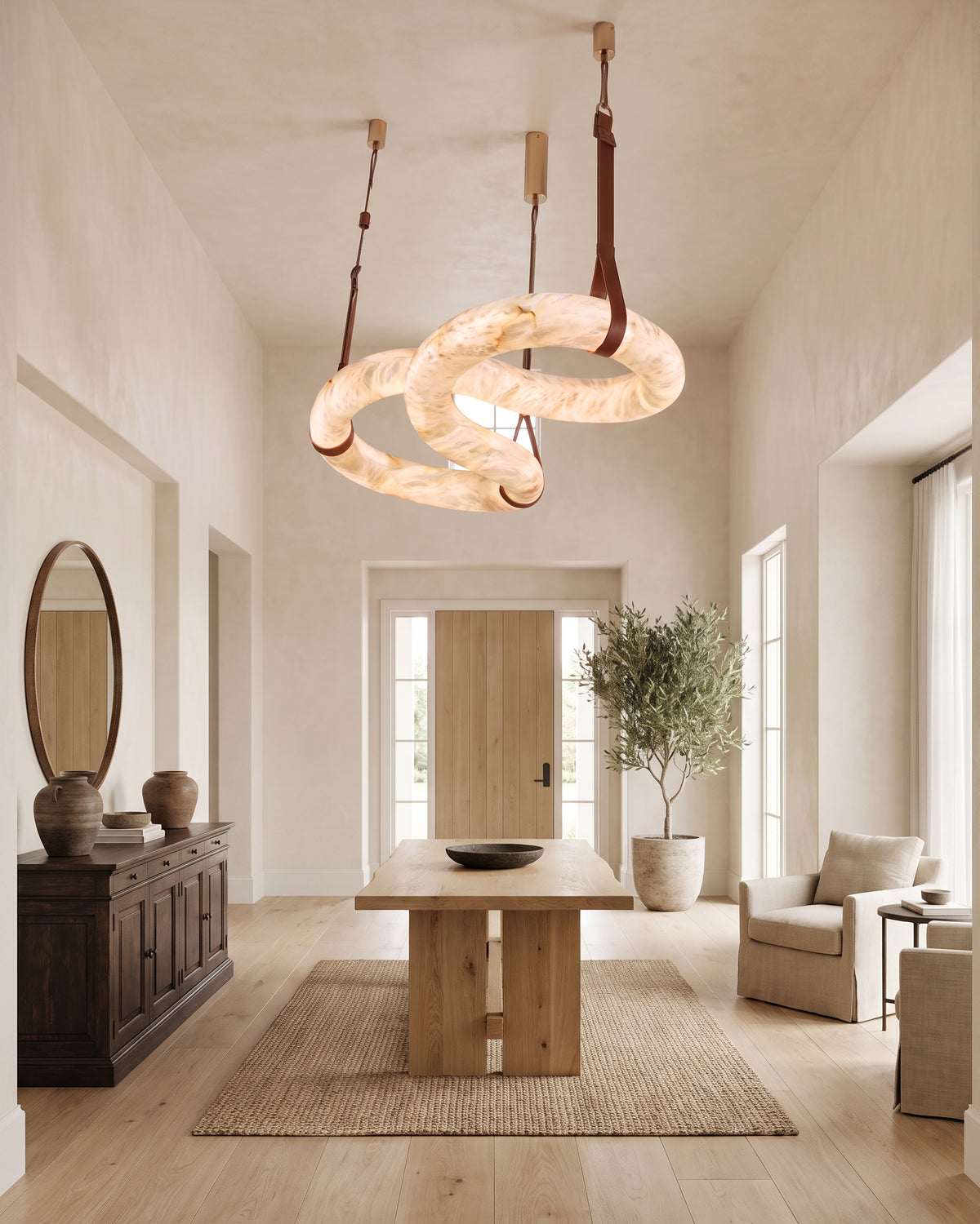 WOMO Infinity Alabaster Chandelier-WM2886