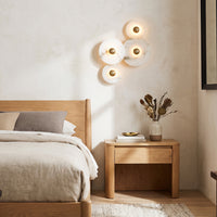 WOMO Art Deco Disc Alabaster Wall Sconce-WM6128