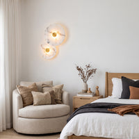WOMO Art Deco Disc Alabaster Wall Sconce-WM6128
