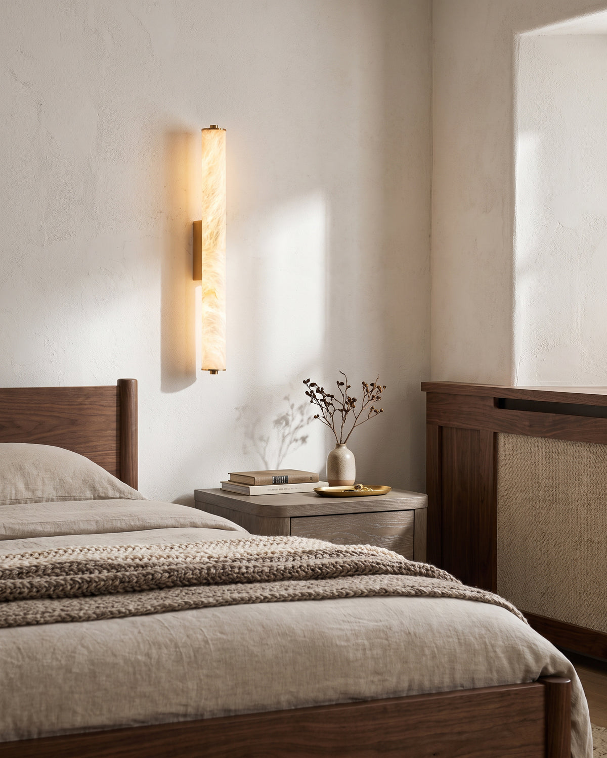 WOMO Alabaster Tube Wall Sconce-WM6139