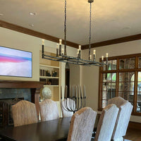 WOMO Forged Candlestick Linear Chandelier - Thaddeus