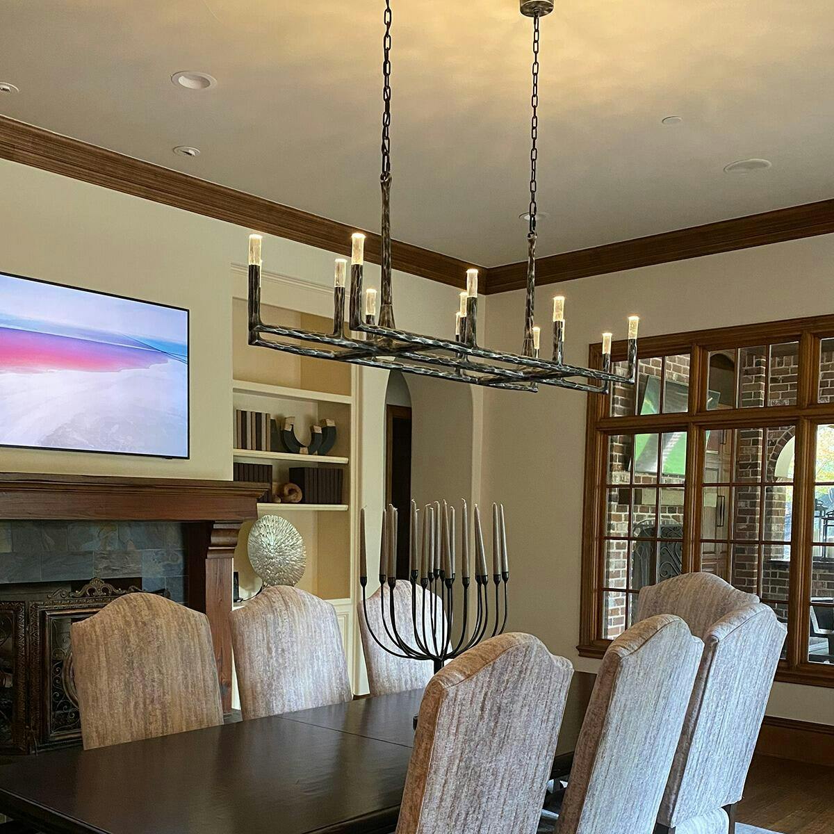 WOMO Forged Candlestick Linear Chandelier - Thaddeus