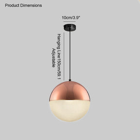 WOMO Prismatic/Milk Glass Globe Pendant Light-WM2065