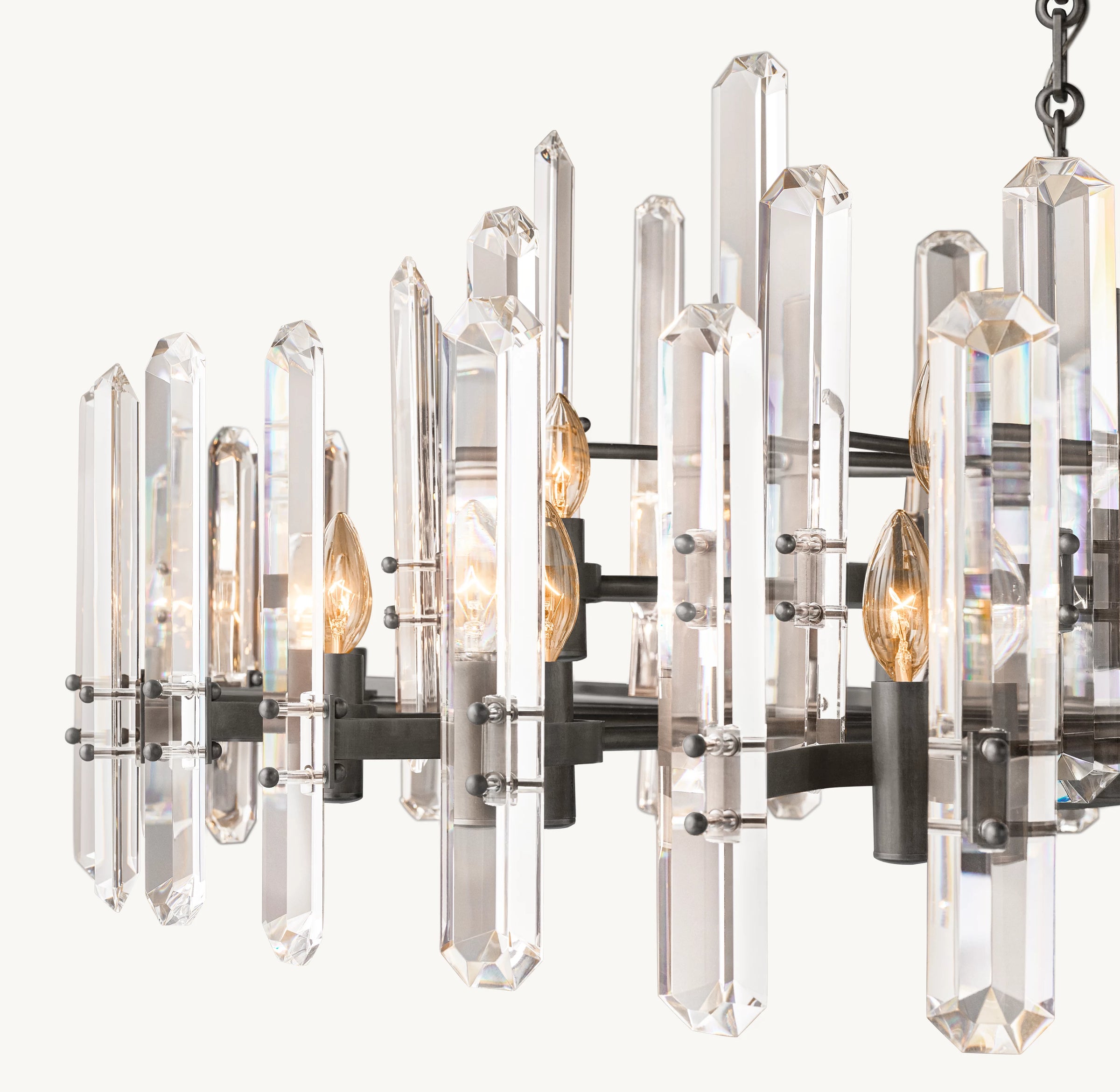 WOMO Crystal Prism Round Chandelier - Bonnington