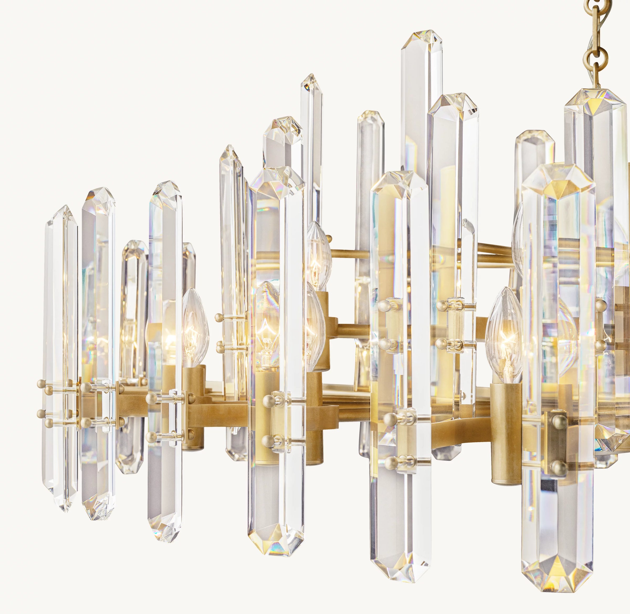 WOMO Crystal Prism Round Chandelier - Bonnington