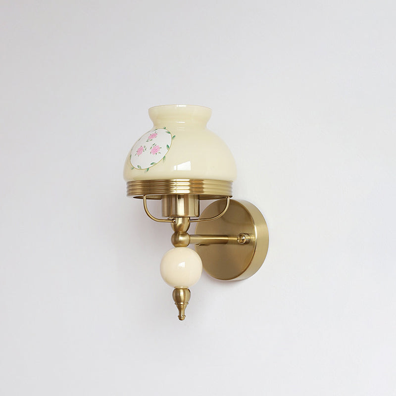 WOMO French Pink Glass Wall Sconce-WM6046