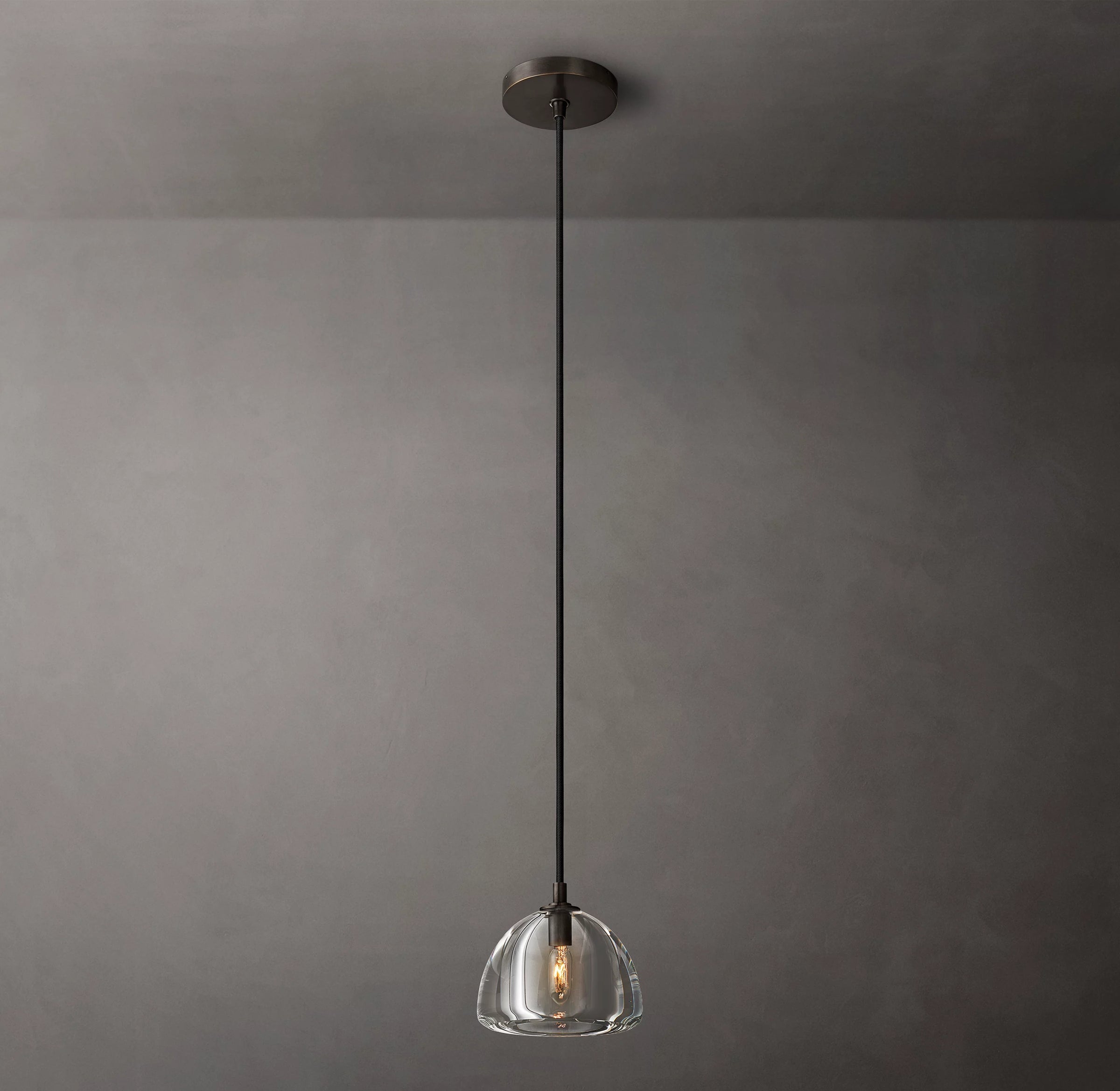 WOMO 7 Inch Crystal Pendant Light - Hemisphere