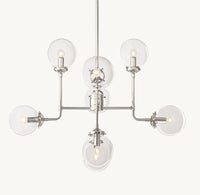 WOMO Clear Glass Sputnik Globe Chandelier - Bistro