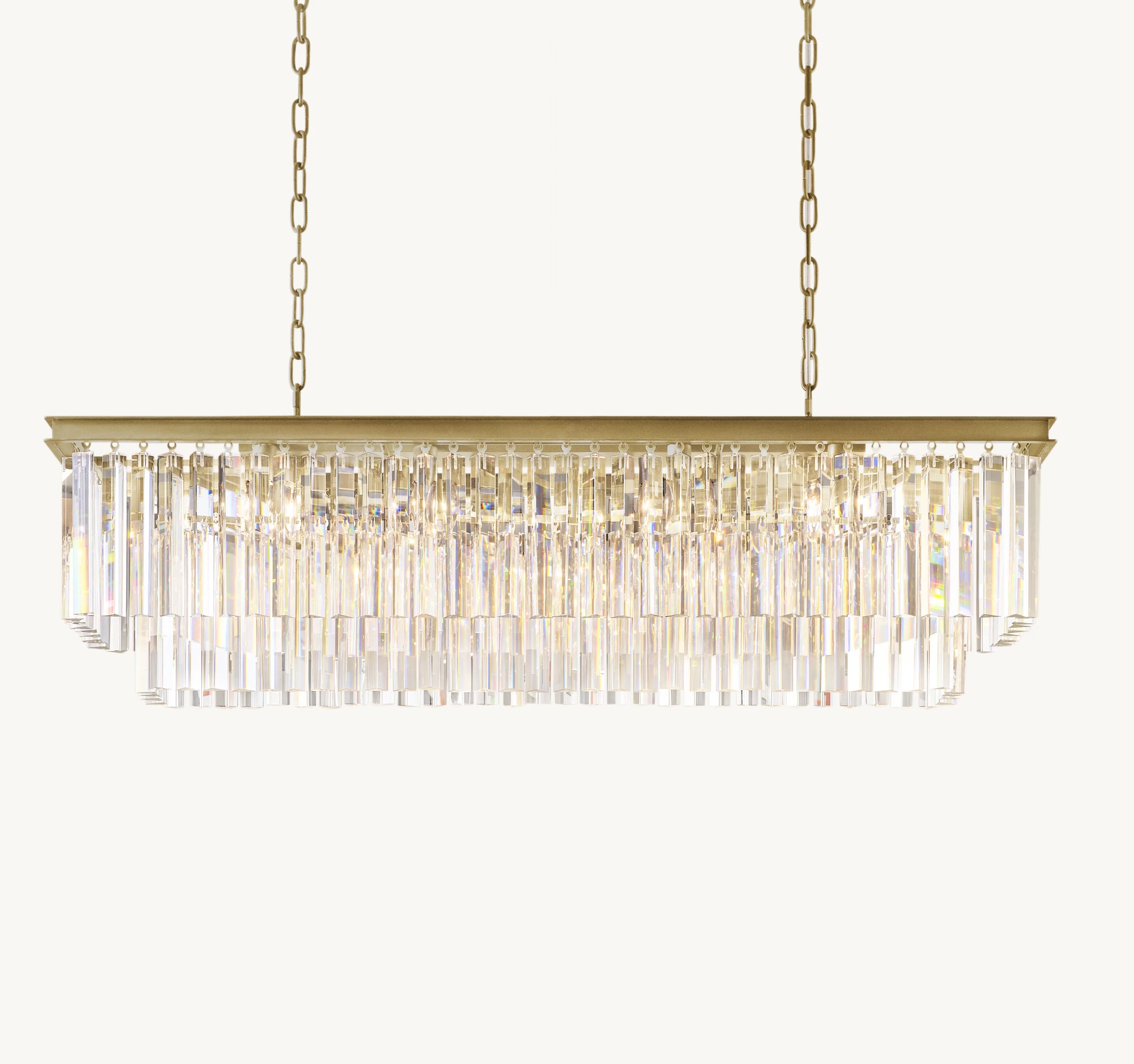 WOMO Crystal Prism Rectangular Chandelier - Odeon