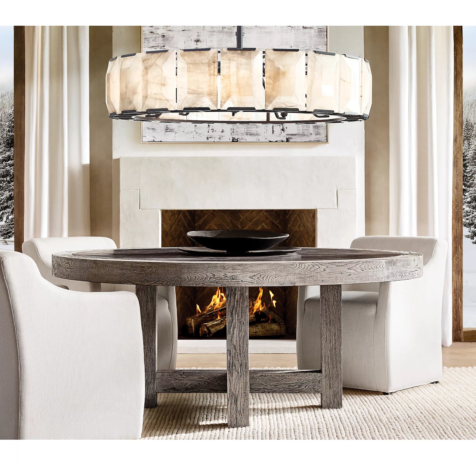 WOMO Alabaster Round Chandelier – Harlow