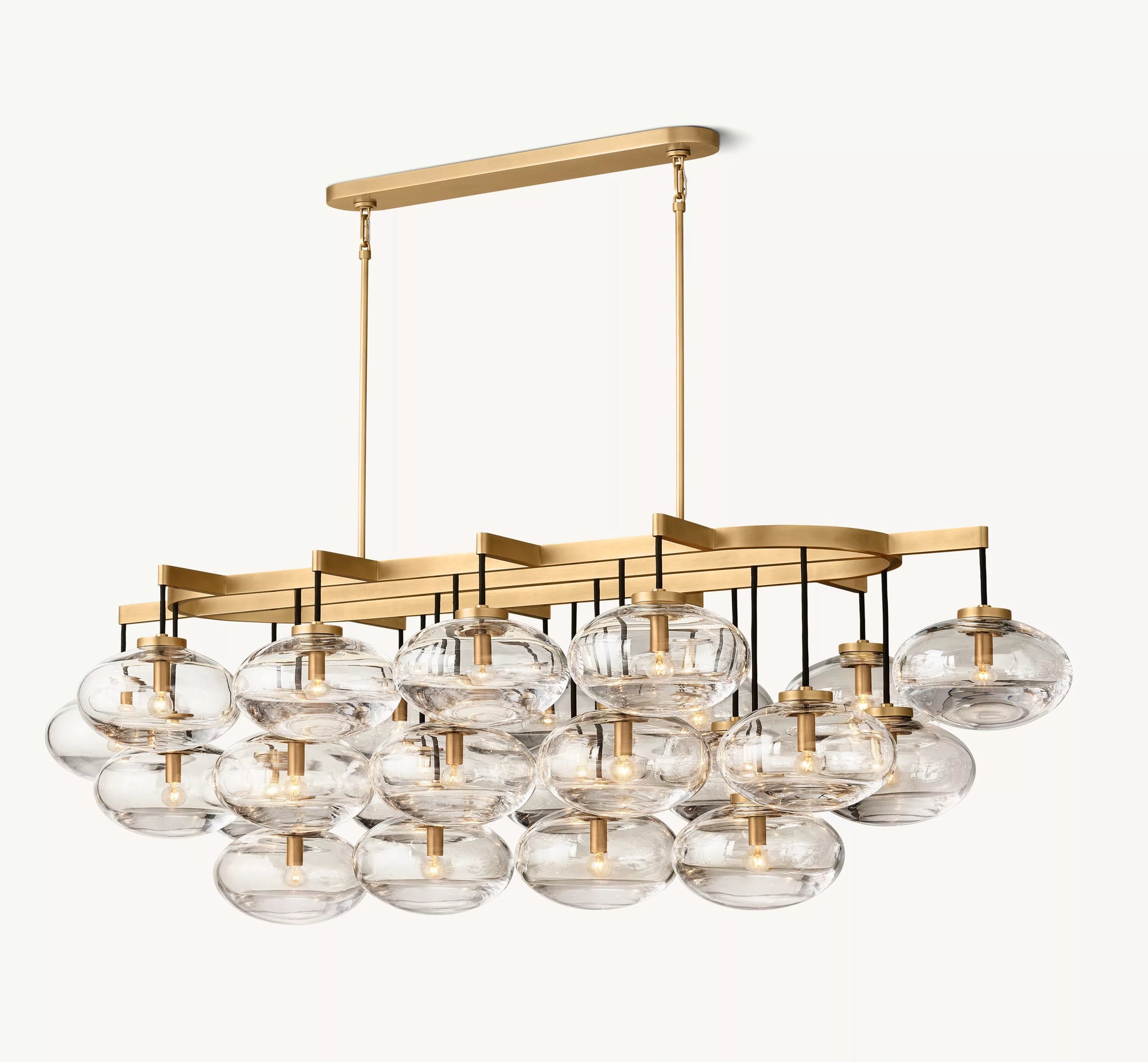 WOMO 72 inch Glass Bubble Oval Chandelier - Cabrette