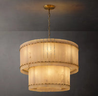 WOMO Alabaster Two-Tier Chandelier - San Marco
