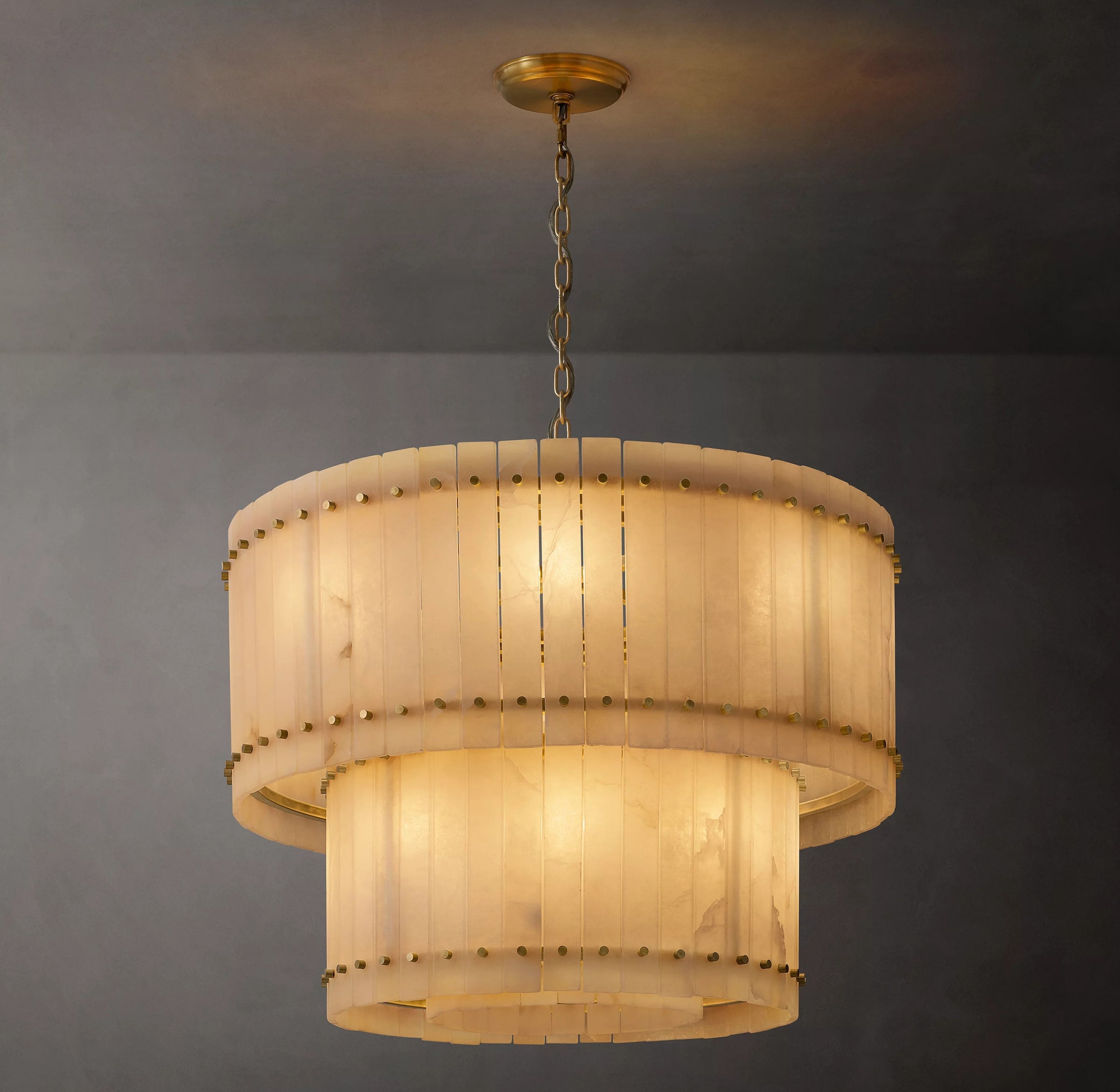 WOMO Alabaster Two-Tier Chandelier - San Marco