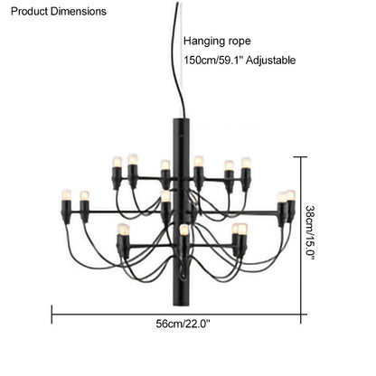 WOMO Tiered Modern Candle Chandelier-WM2203