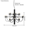 WOMO Tiered Modern Candle Chandelier-WM2203 thumbnail