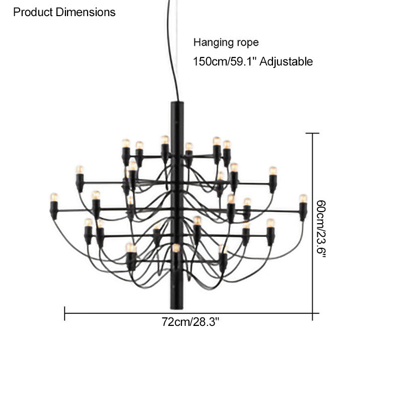 WOMO Tiered Modern Candle Chandelier-WM2203