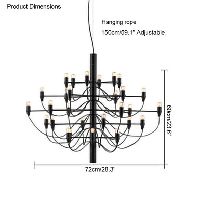 WOMO Tiered Modern Candle Chandelier-WM2203