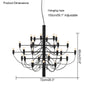WOMO Tiered Modern Candle Chandelier-WM2203 thumbnail