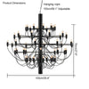 WOMO Tiered Modern Candle Chandelier-WM2203 thumbnail