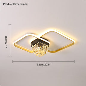 WOMO Crystal Geometric LED Ceiling Light-WM1069