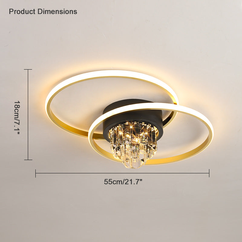 WOMO Crystal Geometric LED Ceiling Light-WM1069