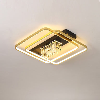 WOMO Crystal Square/Circular LED Ceiling Light-WM1071