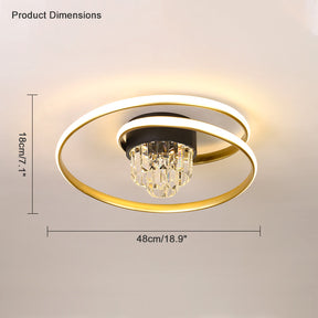 WOMO Swirl Led Crystal Ceiling Light-WM1068