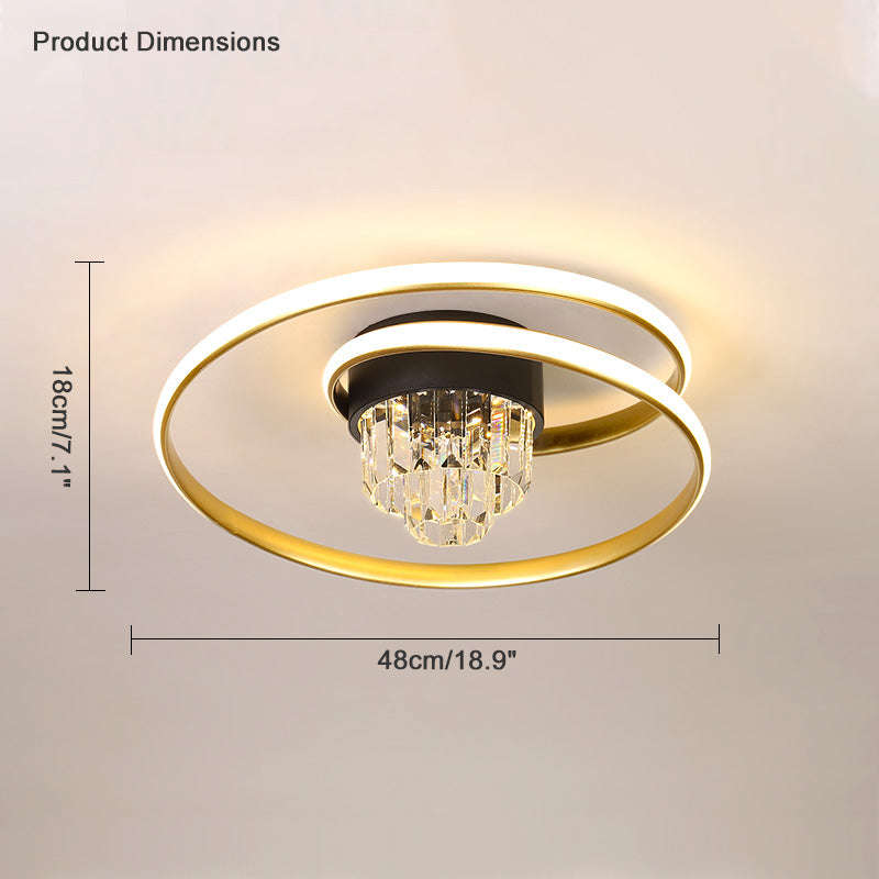 WOMO Swirl Led Crystal Ceiling Light-WM1068